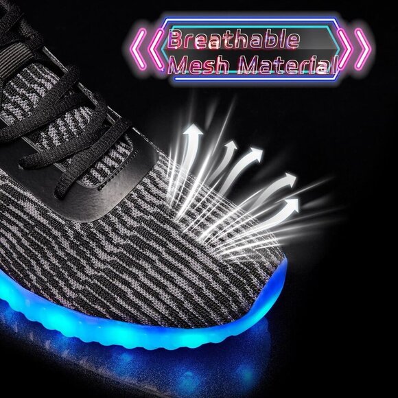 Light Up Shoes Unisex LED Sneakers USB Charging for Parties Nightclubs - Picture 3 of 8
